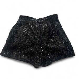 Zara Black Sequin Women's Shorts M